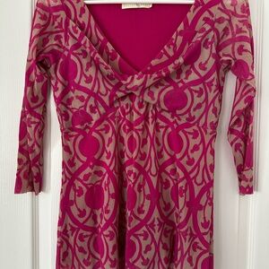 Weston Wear Fuchsia and Beige Dress
